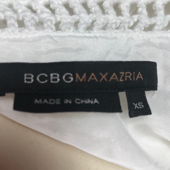 NWOT BCBGMAXAZRIA Sz XS Halter Crochet Dress - Picture 8 of 8